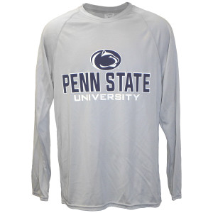 gray long sleeve t-shirt with Athletic Logo above Penn State University